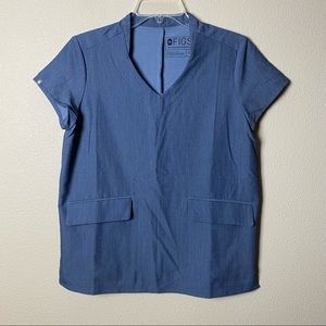 FIGS Dolores Flap Pocket XS - Heather Denim